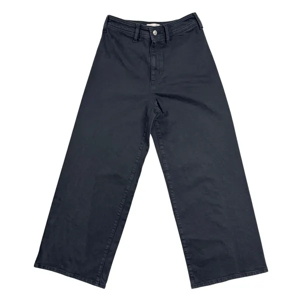Universal Thread 4 Sailor Wide Leg Black High Rise Ankle Jeans Minimalist Fall - Image 3