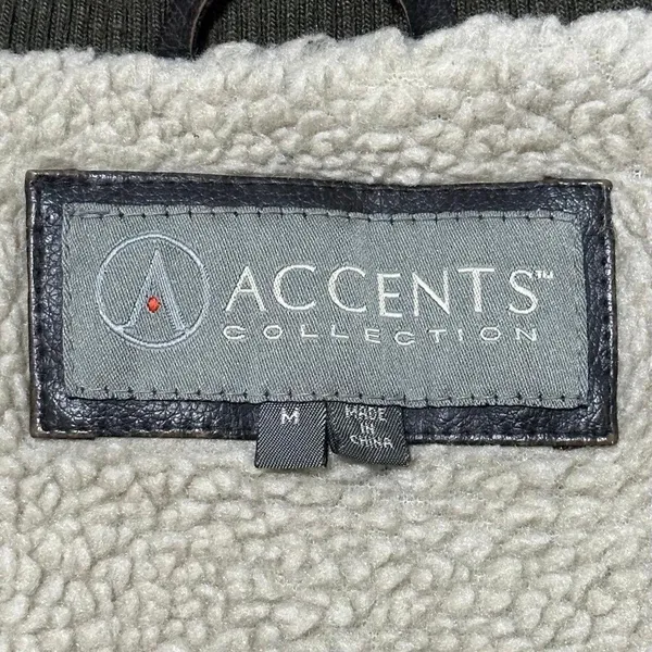 Accents Collection Faux Leather Sherpa Utility Jacket - Image 8