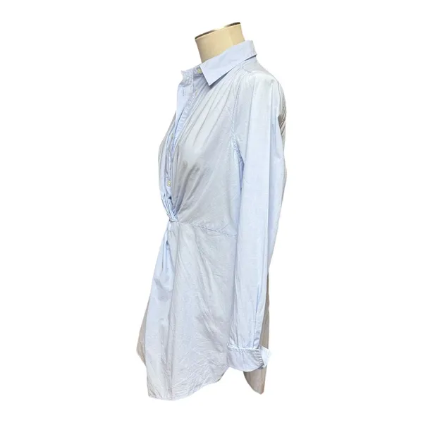 LOFT Long Sleeve Twist Everyday Tunic Top Blue 6 - Image 4