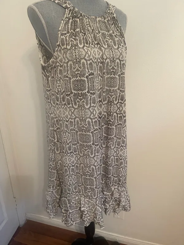 Void Snake Print Halter Swing Dress Size L - Image 8