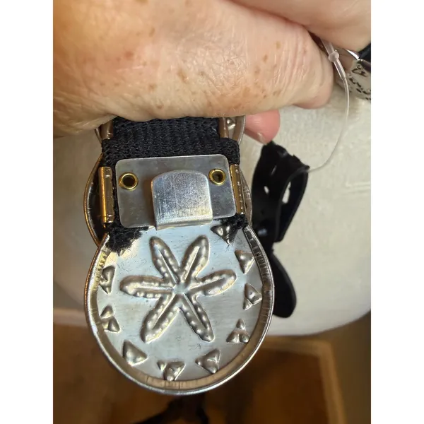 Vintage Silver Sand Dollar Stretch Belt Coastal Nautical Deadstock NWT boho Y2K‎ - Image 4