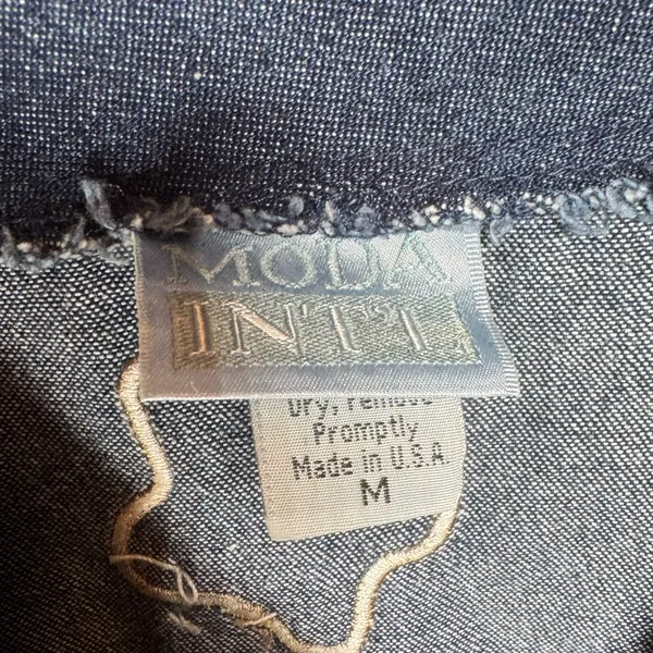 Vintage Denim made in the USA Fourth of July Embroidered Vest‎ size medium - Image 4