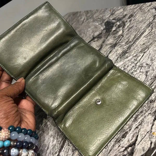 Green Women's Danielamoda wallet genuine Leather Vera Pelle - Image 6