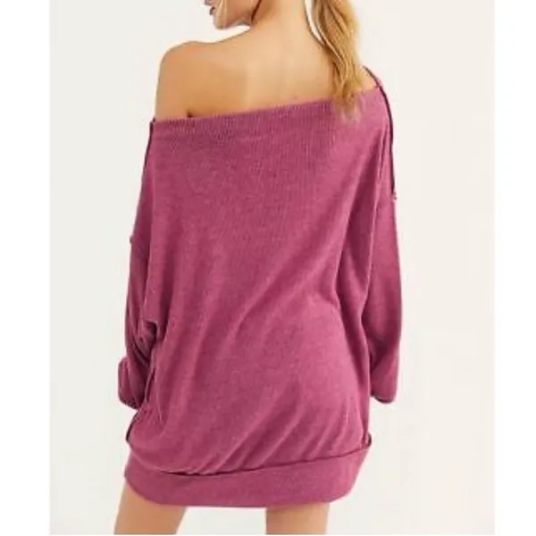 Free People Main Squeeze Hacci Oversized Long Sleeve Top Women’s Size Medium - Image 2