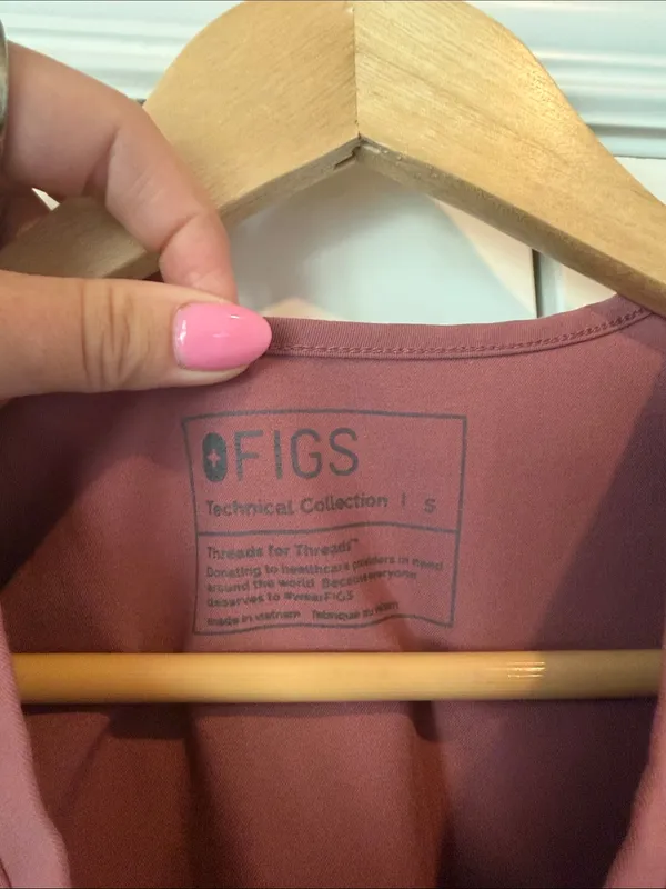 Figs Catarina Scrub Top Size Small Brown Red - Image 2