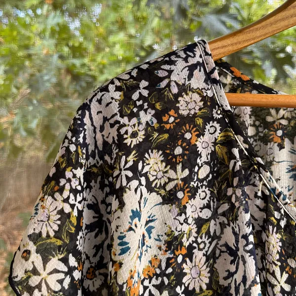 Free People Intimately Say It To Me Floral Print Bodysuit Black Combo Size XS - Image 8