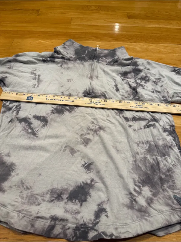 Pink Victoria’s Secret tie dye half zip pull over size large. - Image 2