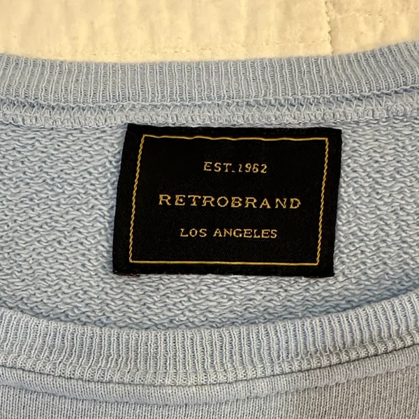 Free People Retrobrand Small Brooklyn Terry Sweatshirt Oversized Blue - Image 3