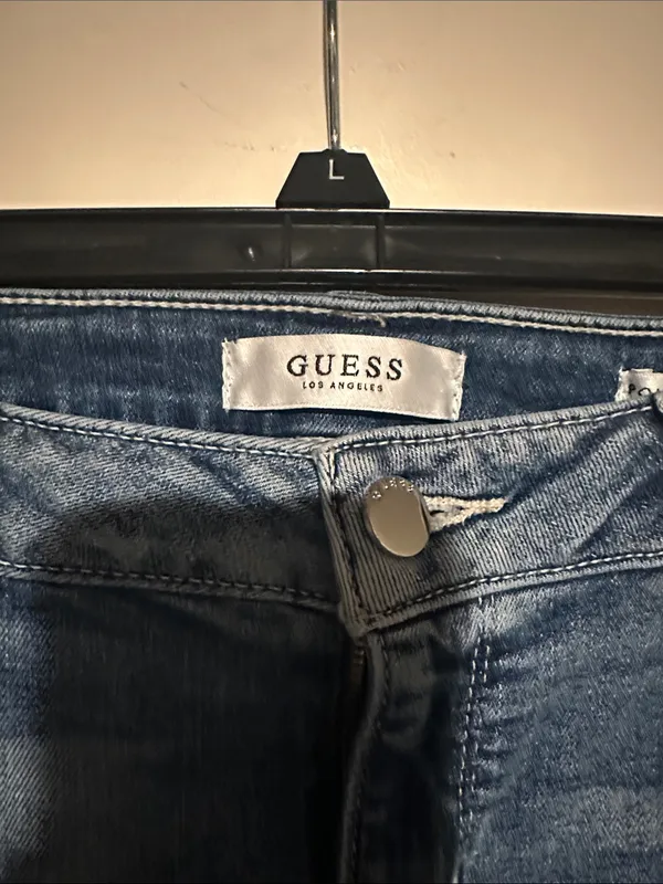 Guess Cropped Distressed Light Blue Women’s Jeans - Image 4