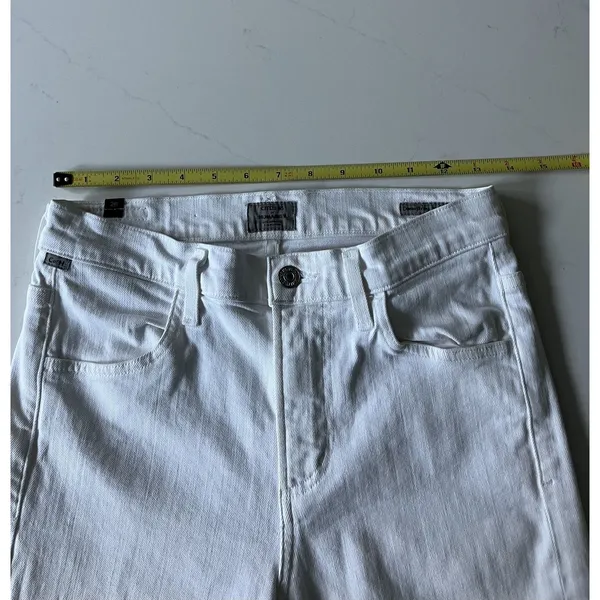 Citizens Of Humanity White Drew Fray Hem Cropped Jeans Size 26 - Image 6