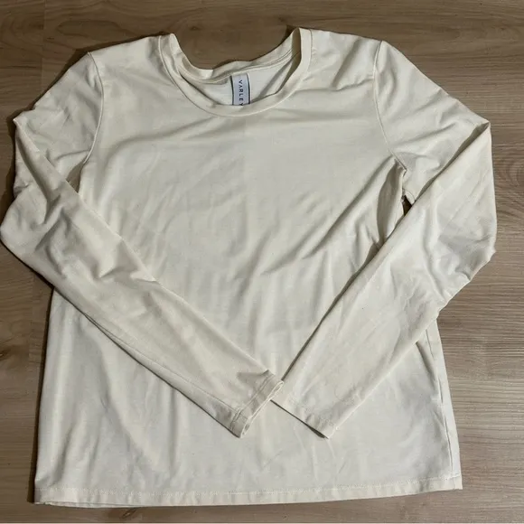 Varley Long Sleeve Tee Womens S Cream Crew‎ Neck Activewear Stretch - Image 8
