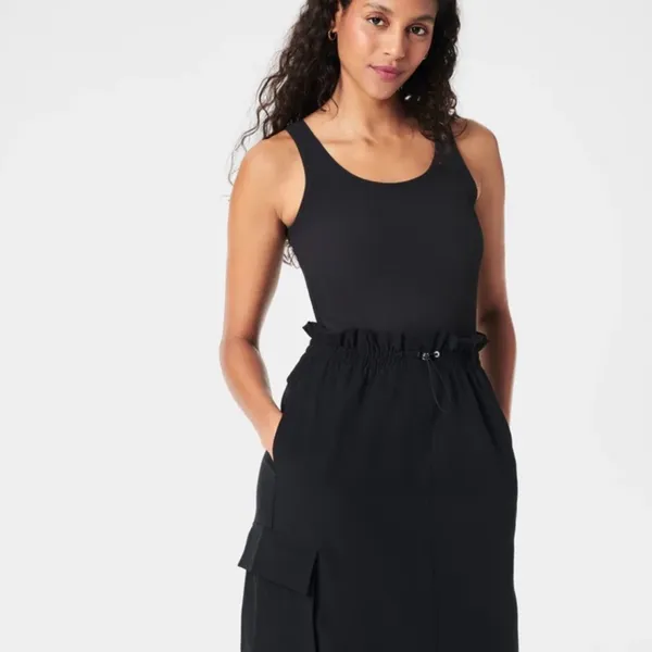 NWT Spanx Casual Fridays Cargo Maxi Dress in Black Sz XS‎ $168 - Image 2