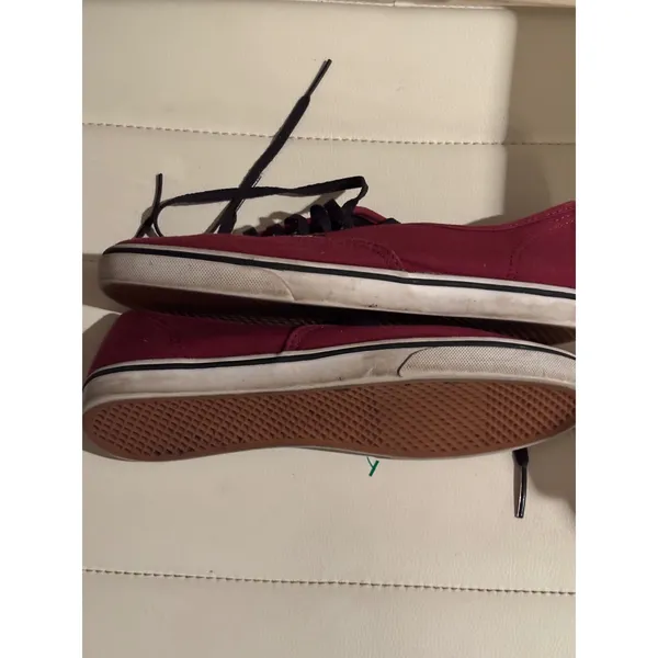 Vans Authentic Burgundy Canvas Lace Up‎ Low Top Sneakers Women - Image 6