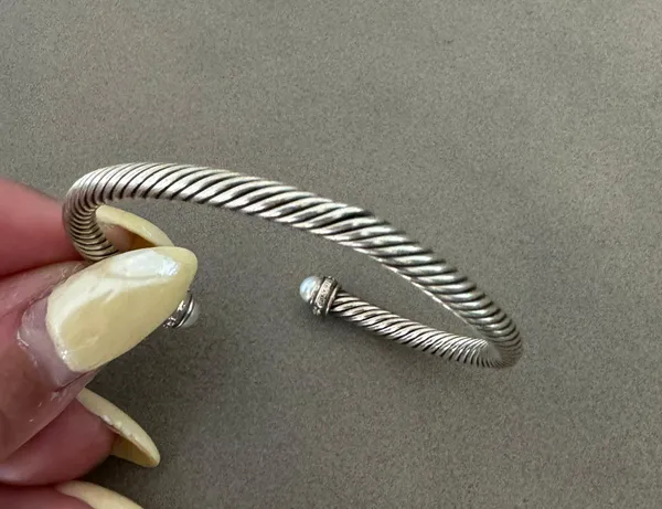 David Yurman Pearl Cable Bracelet - Image 2