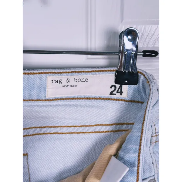 Rag & bone Womens Dre Low Rise Slim Boyfriend Jeans Size 24 Light Wash Blue 90s - Image 4