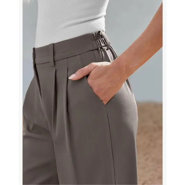 NEW LILLUSORY Wide Leg Dress Pants High Waisted Dressy Trousers L - Image 7