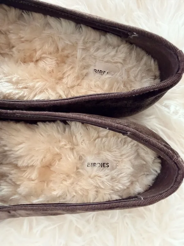 Birdies The Starling Velvet Faux Fur Lined Loafers Size 7.5 - Image 2
