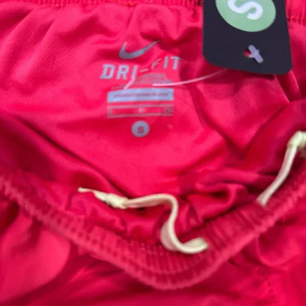 Nike Red Athletic Shorts‎ with Geometric Trim - Image 3