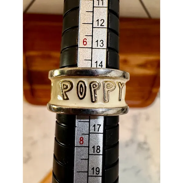 vintage Coach Poppy enamel band ring 2009-2012 preppy casual luxury coquette - Image 2