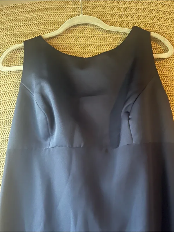 Alfred Angelo Navy Maxi Dress with Sleeveless Scoop Neck - Image 2