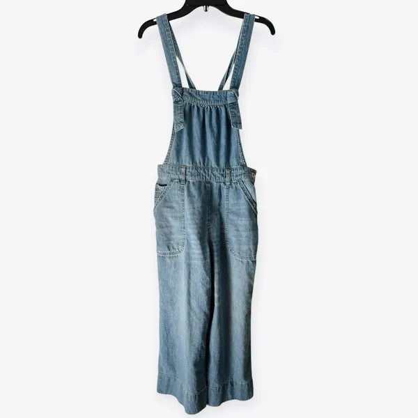 Pilcro Anthropologie Wide Leg Denim Jumpsuit Size 24P Blue - Image 3