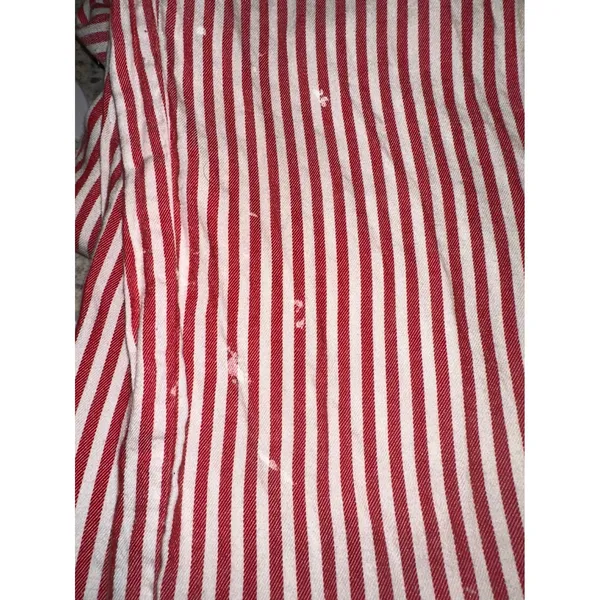 PINK Victoria's Secret Pajama Pants Medium Red White Striped Sleep‎ Lounge - Image 5
