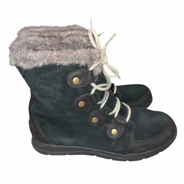 Sorel Explorer Black Joan Suede Boots Shoes size 8.5 - Image 7