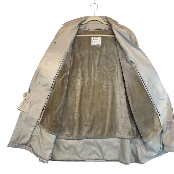 London Fog Women‎ Beige Trench Coat Barncoat Vintage Retro Cozycore Size 14 - Image 4