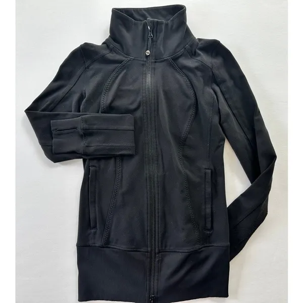 Lululemon Nice Asana Jacket Black Size 4 Long Full Zip Luon Travel Layer Outdoor - Image 2