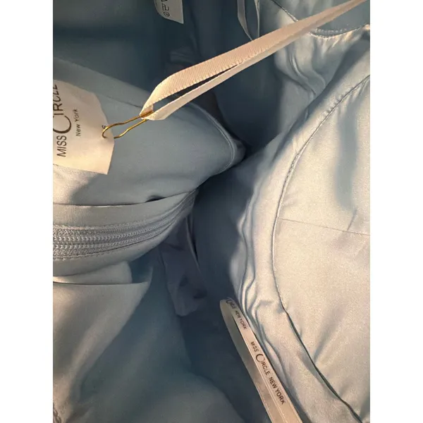 NWT Miss Circle Sarina Baby Blue Satin Corset Jumpsuit - Size Small (Read) - Image 8