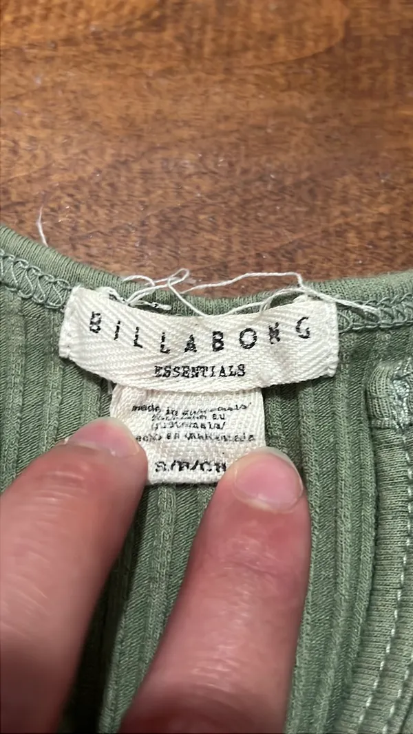 Billabong Green Ribbed Tank - Image 3