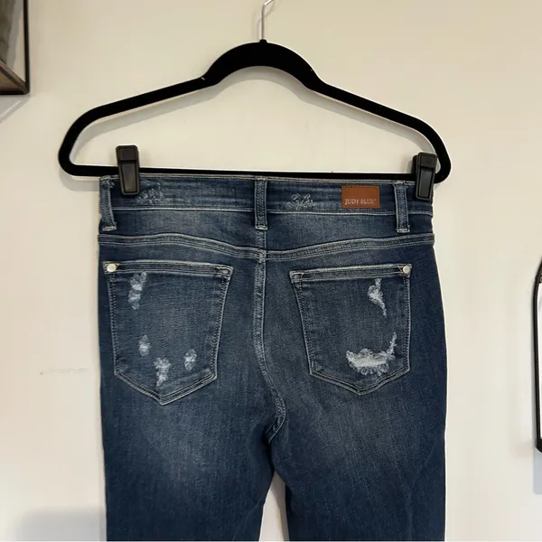 Judy Blue Distressed‎ Skinny Denim Jeans Size 7/28 - Image 4