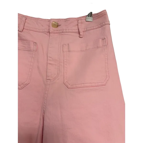 Every Pink Wide Leg Crop Denim Jean Pant size 10 - Image 6