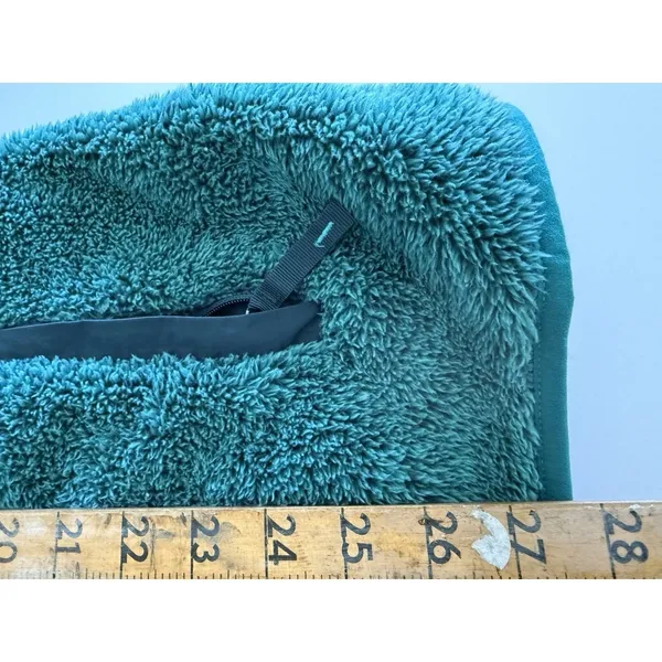 LL Bean Fleece Jacket Womens 1X‎ Teal Excellent High Pile Sherpa Full Zip - Image 10