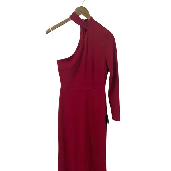 Lulus Keep It Interesting Red Cutout One-Shoulder Maxi Dress size Small NWT - Image 6