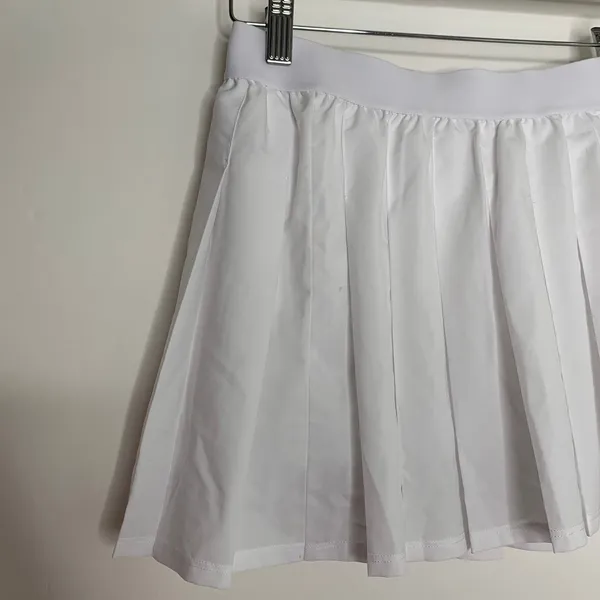 Alo Yoga Varsity Tennis Skirt White Womens XS - Image 8