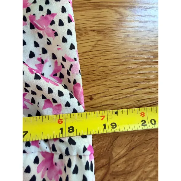 ELOQUII Floral Ruffle High-Low Maxi Dress Pink White Black Size 14 - Image 15