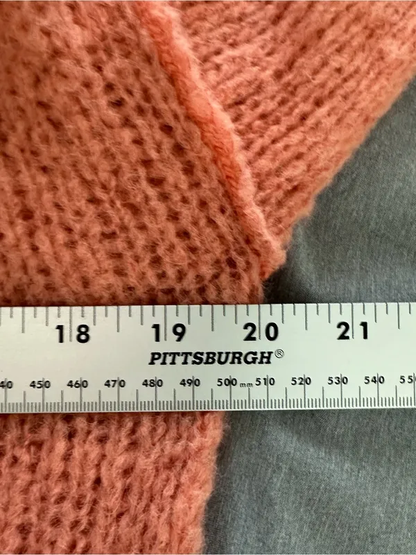 Free People Sweater Small Coral Pink Alpaca Blend Cowl Neck Oversized - Image 7
