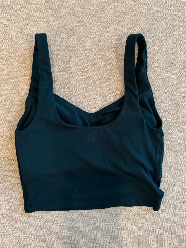 Aerie Real Me Tank XXS Dark Green Built in Bra Activewear - Image 2