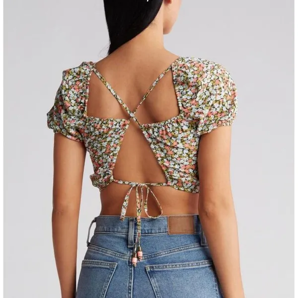 Maaji‎ Women's Ditsyduo Riley 2 Way Wear Beachwear Crop Top Size Medium - Image 5