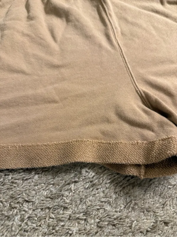 aerie tan beige High Waisted Chillax Fleece Lounge Shorts - size XL - Image 6