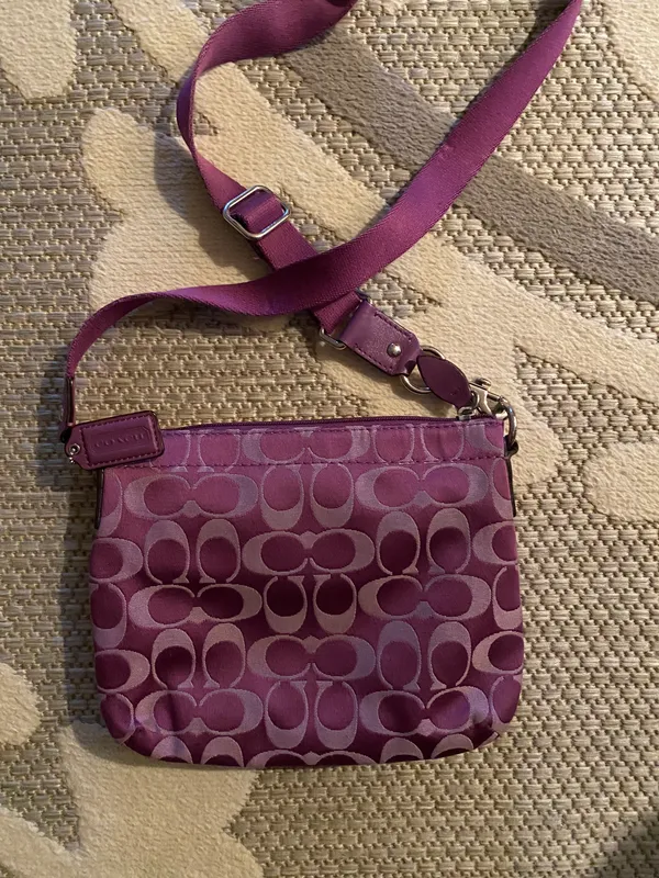 Coach Purple  Crossbody Purse - Image 4