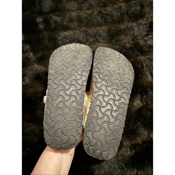 PAPILLIO by Birkenstock ‘Gizeh’ striped 40 9.5 Birko-Flor Thong Sandals Shoes - Image 9