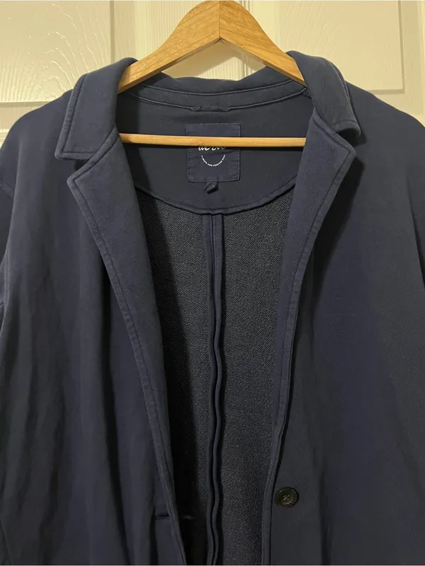 Aerie Everyday Fleece Blazer Size Large Navy Blue Sweater - Image 4