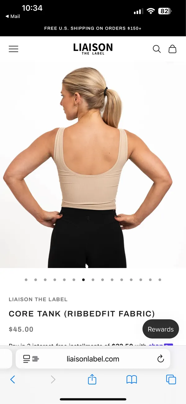 Sydney Adams Core Workout Tank Tan - Image 3