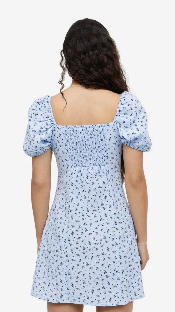 Puff Sleeved Dress - Image 4