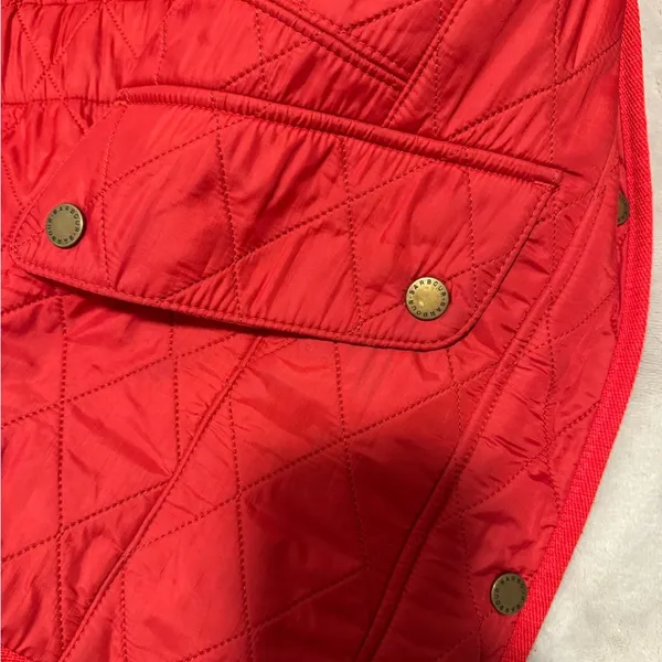 Barbour Cavalry Polarquilt Quilted Jacket in RED - Image 9