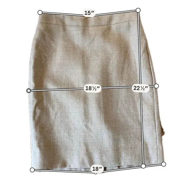 J.crew Camel100% wool No. 2 pencil skirt size 6 petite - Image 5