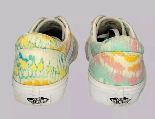 Vans Women 8 Psychedelic Tie Dye Pastel Old Skool Low Shoes Sneakers 500714 - Image 9