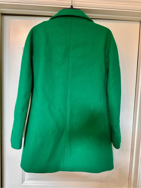J.Crew - Emerald Green Peacoat with Hidden Button Closure - NWOT! - Image 3